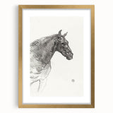 Old Horse - Impressionist Sketch Art by Henri de Toulouse-Lautrec