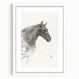 Old Horse - Impressionist Sketch Art by Henri de Toulouse-Lautrec