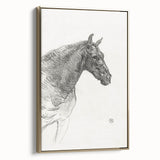 Old Horse - Impressionist Sketch Art by Henri de Toulouse-Lautrec