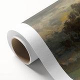 Romanticism Art: Poprad River Shore by Mednyánszky - Landscape Canvas