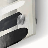 Modern Abstract Wall Art – Black & White Stacked Minimalist Design
