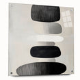Modern Abstract Wall Art – Black & White Stacked Minimalist Design