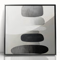 Modern Abstract Wall Art – Black & White Stacked Minimalist Design