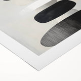 Modern Abstract Wall Art – Black & White Stacked Minimalist Design