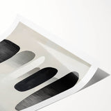 Modern Abstract Wall Art – Black & White Stacked Minimalist Design