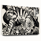 Expressionist Print - Tiger by Franz Marc | Black and White Wall Art