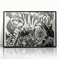 Expressionist Print - Tiger by Franz Marc | Black and White Wall Art