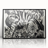 Expressionist Print - Tiger by Franz Marc | Black and White Wall Art
