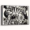 Expressionist Print - Tiger by Franz Marc | Black and White Wall Art