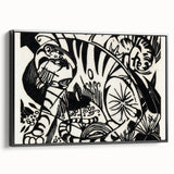 Expressionist Print - Tiger by Franz Marc | Black and White Wall Art