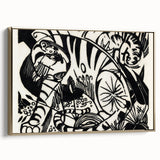 Expressionist Print - Tiger by Franz Marc | Black and White Wall Art