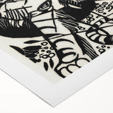 Expressionist Print - Tiger by Franz Marc | Black and White Wall Art