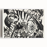 Expressionist Print - Tiger by Franz Marc | Black and White Wall Art