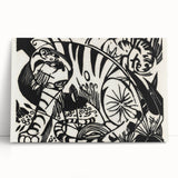 Expressionist Print - Tiger by Franz Marc | Black and White Wall Art