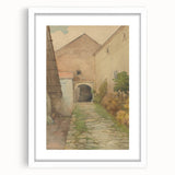 Old Yard - Impressionist Landscape Art by Lajos Csordák