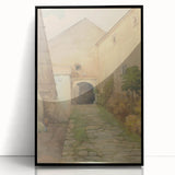 Old Yard - Impressionist Landscape Art by Lajos Csordák