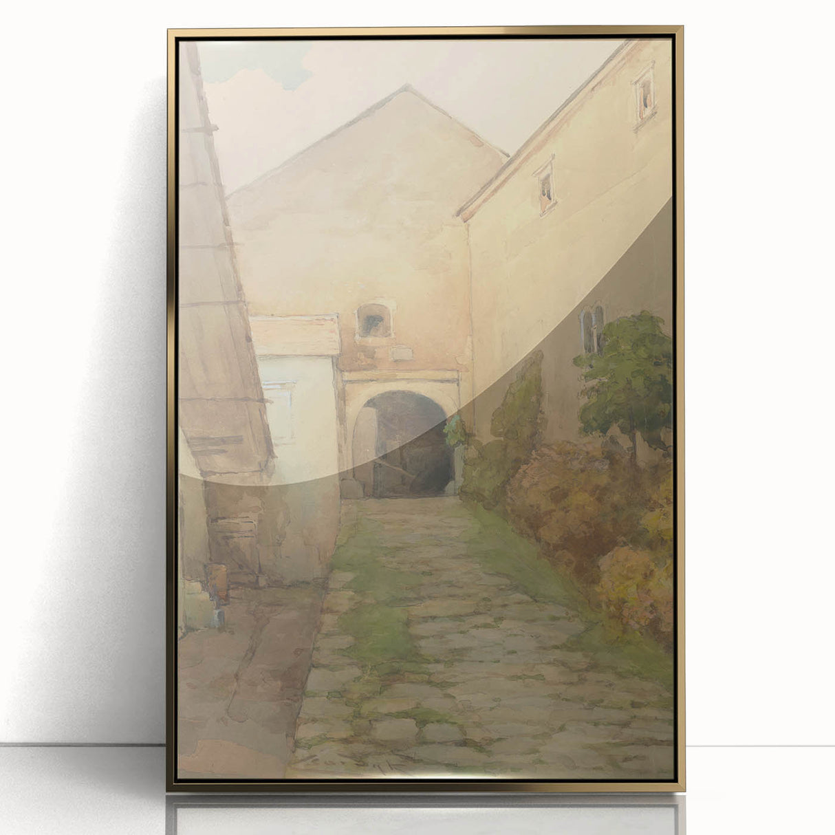 Old Yard - Impressionist Landscape Art by Lajos Csordák