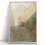 Old Yard - Impressionist Landscape Art by Lajos Csordák