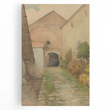 Old Yard - Impressionist Landscape Art by Lajos Csordák