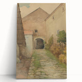 Old Yard - Impressionist Landscape Art by Lajos Csordák