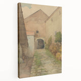 Old Yard - Impressionist Landscape Art by Lajos Csordák