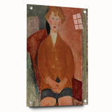 Modern Wall Art: Modigliani's Boy in Earthy Tones – Timeless Portrait Decor