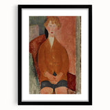Modern Wall Art: Modigliani's Boy in Earthy Tones – Timeless Portrait Decor