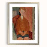 Modern Wall Art: Modigliani's Boy in Earthy Tones – Timeless Portrait Decor