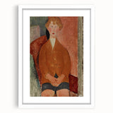 Modern Wall Art: Modigliani's Boy in Earthy Tones – Timeless Portrait Decor