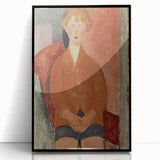Modern Wall Art: Modigliani's Boy in Earthy Tones – Timeless Portrait Decor