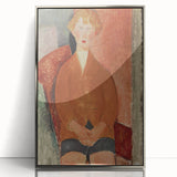 Modern Wall Art: Modigliani's Boy in Earthy Tones – Timeless Portrait Decor