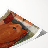 Modern Wall Art: Modigliani's Boy in Earthy Tones – Timeless Portrait Decor