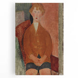 Modern Wall Art: Modigliani's Boy in Earthy Tones – Timeless Portrait Decor