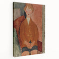 Modern Wall Art: Modigliani's Boy in Earthy Tones – Timeless Portrait Decor