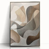 Framed abstract minimalist wall art in silver acrylic, showcasing an elegant geometric design, perfect for modern home decor and enhancing contemporary interiors.