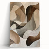 Abstract minimalist wall art on stretched canvas, showcasing soft pastel colors and geometric shapes, ideal for modern home decor. Perfect for enhancing interior aesthetics.