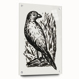 Modern Wall Art: Monochrome Bird Illustration – Minimalist Black & White Decor