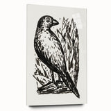 Modern Wall Art: Monochrome Bird Illustration – Minimalist Black & White Decor