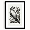 Modern Wall Art: Monochrome Bird Illustration – Minimalist Black & White Decor