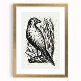 Modern Wall Art: Monochrome Bird Illustration – Minimalist Black & White Decor