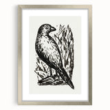 Modern Wall Art: Monochrome Bird Illustration – Minimalist Black & White Decor