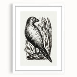 Modern Wall Art: Monochrome Bird Illustration – Minimalist Black & White Decor
