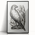Modern Wall Art: Monochrome Bird Illustration – Minimalist Black & White Decor