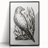 Modern Wall Art: Monochrome Bird Illustration – Minimalist Black & White Decor