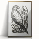 Modern Wall Art: Monochrome Bird Illustration – Minimalist Black & White Decor