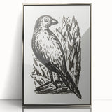 Modern Wall Art: Monochrome Bird Illustration – Minimalist Black & White Decor