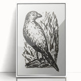 Modern Wall Art: Monochrome Bird Illustration – Minimalist Black & White Decor