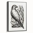 Modern Wall Art: Monochrome Bird Illustration – Minimalist Black & White Decor