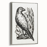 Modern Wall Art: Monochrome Bird Illustration – Minimalist Black & White Decor