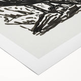 Modern Wall Art: Monochrome Bird Illustration – Minimalist Black & White Decor